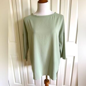 LES COPAINS Light Green Tunic Blouse 8- 10/44 Italy